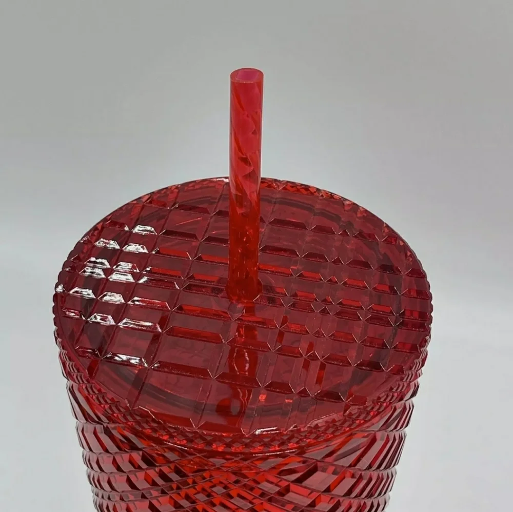 Starbucks 2021 Christmas Winter Holiday Red Jeweled Venti Tumbler 24oz Cold Cup - Picture 3 of 3